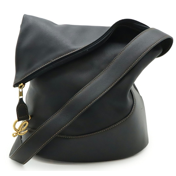 LOEWE Anton shoulder bag in black leather
